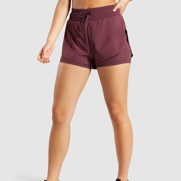 Gymshark Pants - Gymshark berry Shorts with spandex